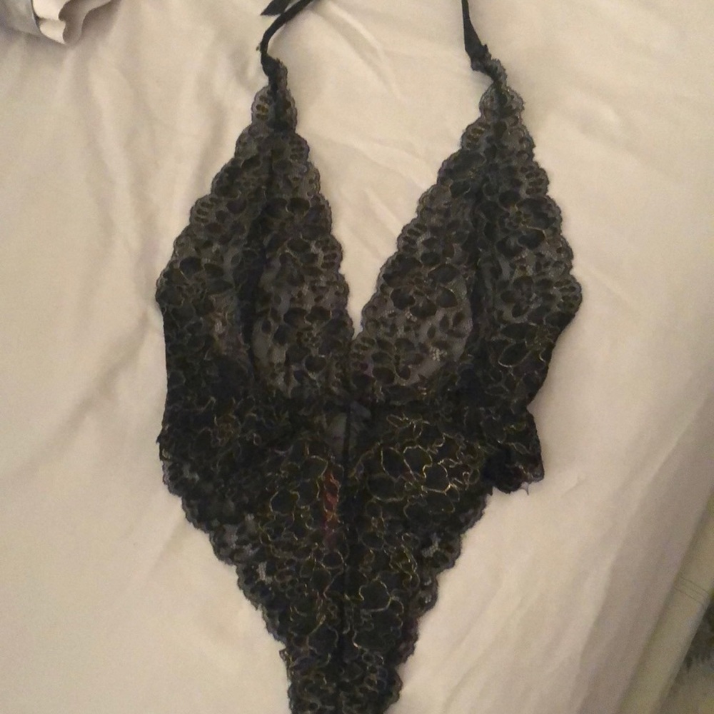 NWOT Nastygal Black Lace Bodysuit
